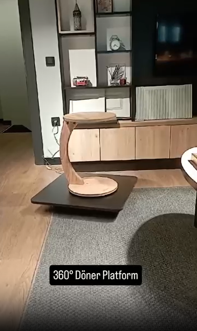 Özel üretim döner platform görseli